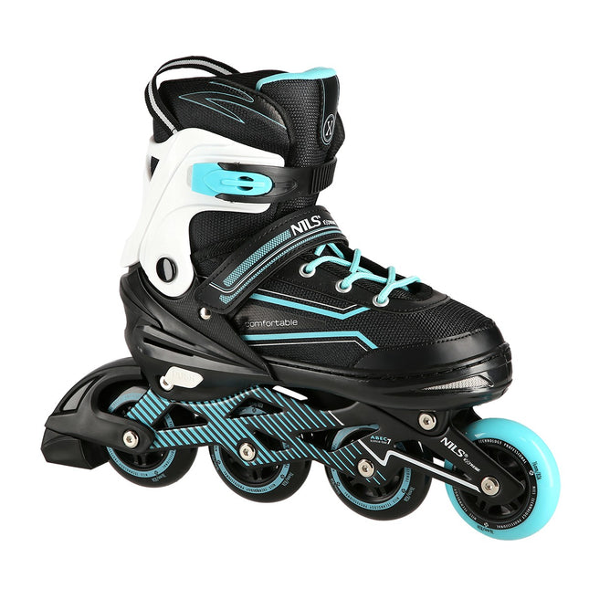 Türkisfarbene Inlineskates, Größe M (35-38)