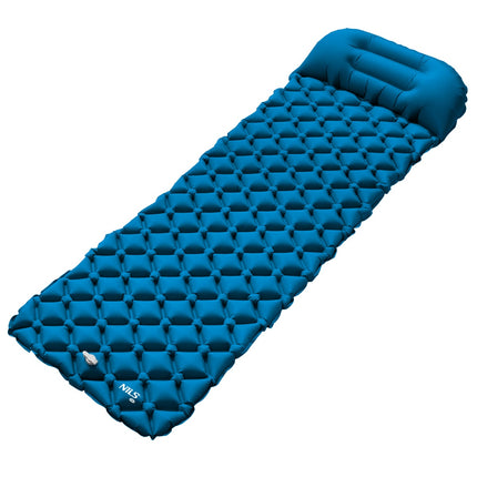 Tapis de voyage turquoise avec pompe, compact et léger