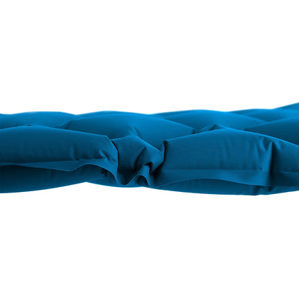Tapis de voyage turquoise avec pompe, compact et léger
