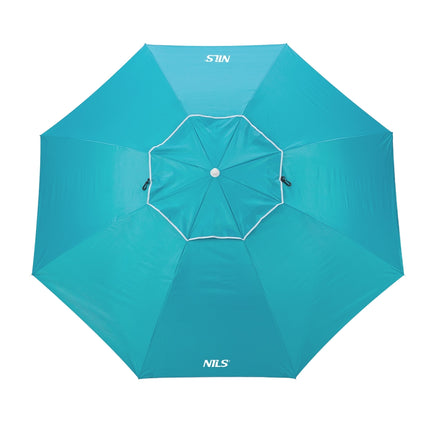 Parasol de plage turquoise XL, 220 cm