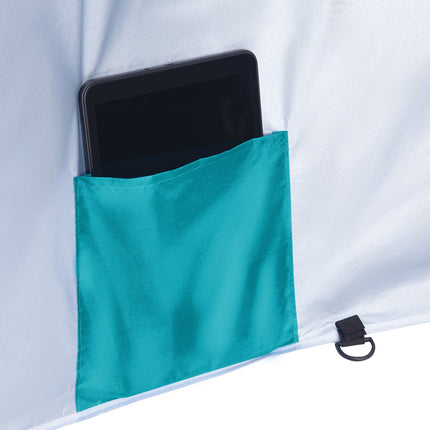 Parasol de plage turquoise XL, 220 cm