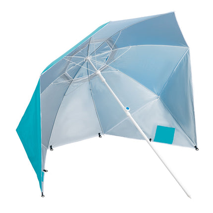 Parasol de plage turquoise XL, 220 cm