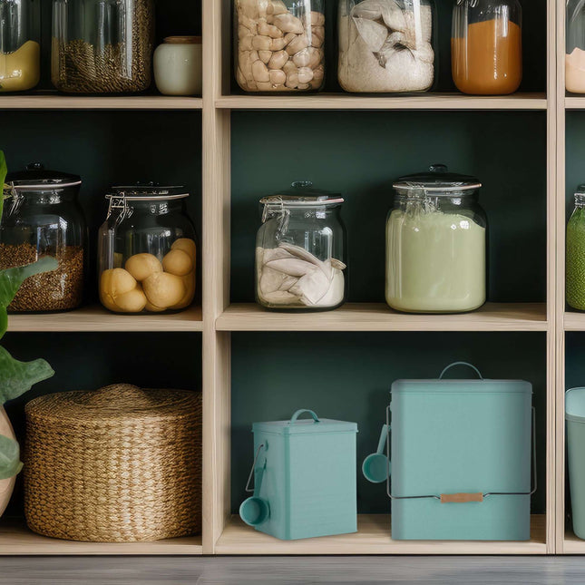 Coffret lunch box turquoise de 2 pièces