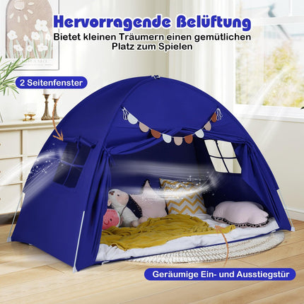 Himmelbettzelt für Kinder, faltbar mit 2 Fenstern