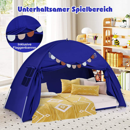 Himmelbettzelt für Kinder, faltbar mit 2 Fenstern