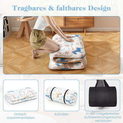 Matelas de sol enroulable deux places, housse lavable, sac de transport