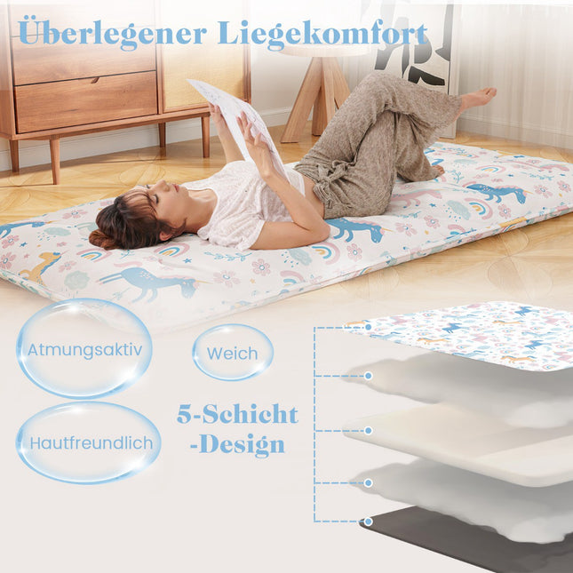 Matelas de sol enroulable deux places, housse lavable, sac de transport