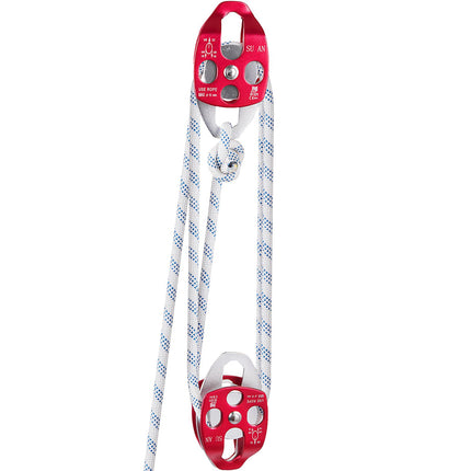 Twin Sheave Block and Tackle, 12 mm Rope, 7700 lb