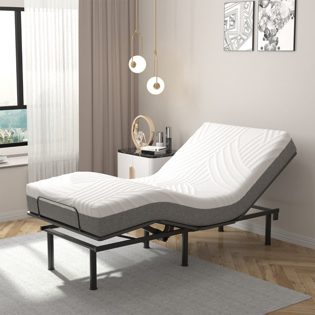 Matelas ajustable pour lit simple XL, 20 cm en mousse à mémoire de forme infusée de gel