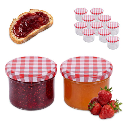Bocaux à confiture à ouverture facile, lot de 220 ml, couvercle à vis hermétique