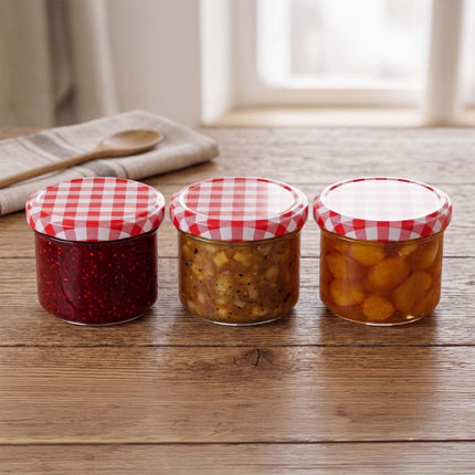 Bocaux à confiture à ouverture facile, lot de 220 ml, couvercle à vis hermétique