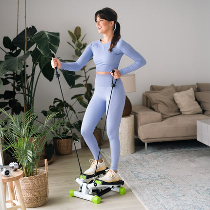 Twist Stepper avec cordes, vert - Équipement de fitness compact