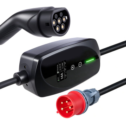 Type 2 Portable EV Charger 11 kW 16A, 8 m Cable