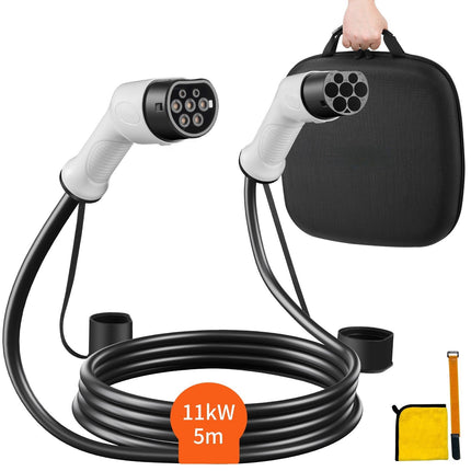 Type 2 to Type 2 EV Charging Cable, 16A 11kW, 5m