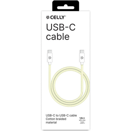 USB-C - USB-C cable 60W 1.5 m Yellow