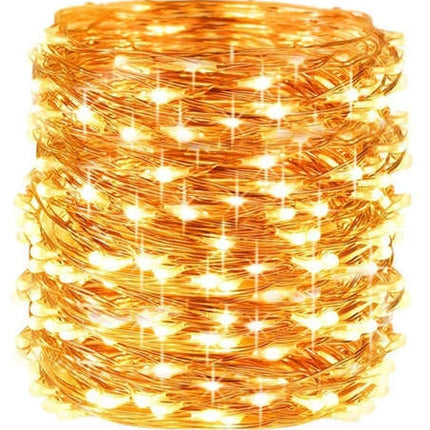 Lumières de Noël USB - fils 300 LED blanc chaud