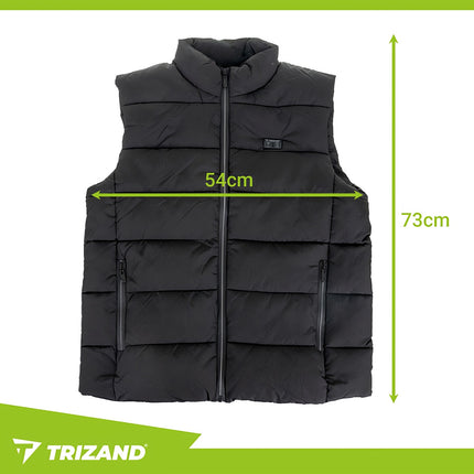 USB Heated Vest, 11 Zones, Unisex, Size M