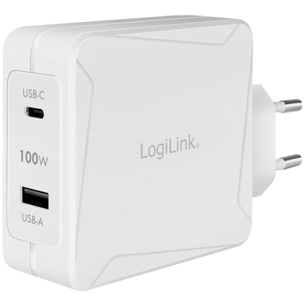 USB charger 1 x USB-C PD 1 x USB-A 100W GaN