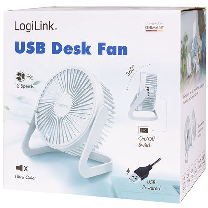 USB-Ventilator Ø15,24 cm Weiß