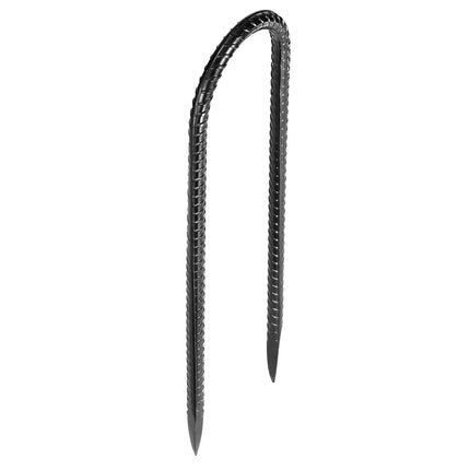 U-Shaped Rebar Stakes, 10-Inch, 12-Pack Galvanized Steel