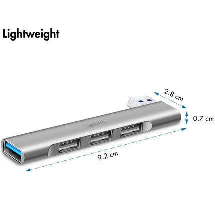 Ultraschlanker 4-Port USB-A Hub 1 x USB-A3.0, 3 x USB-A2.0