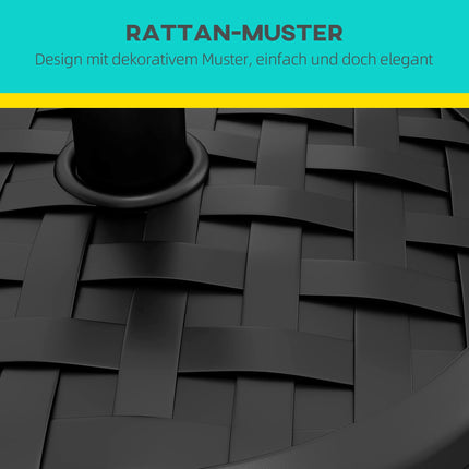 Schirmständer, HDPE mit Beton, passend für 32-48mm Stangen