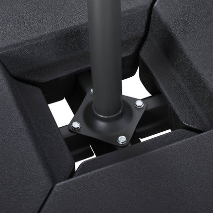 Schwarzer HDPE-Schirmständer - langlebig und elegant