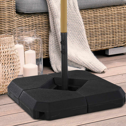 Schwarzer HDPE-Schirmständer - langlebig und elegant