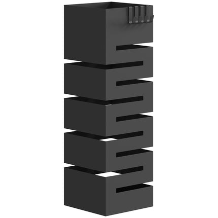Schirmständer mit Tropfschale, Metall, fasst 8 Schirme