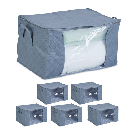 Sacs de rangement sous le lit avec poignées, lot de 6