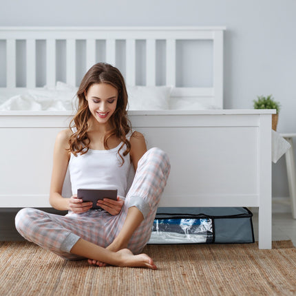 Boîtes de rangement sous le lit avec sacs sous vide, pliables