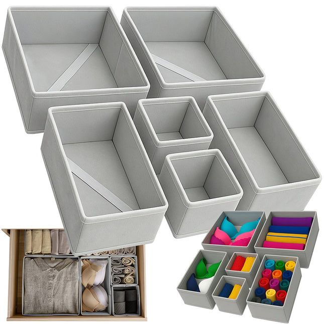 Ensemble de rangement pour tiroir à sous-vêtements, 6 boîtes non tissées
