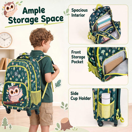 Einhorn-Kinder-Rollrucksack-Set mit Lunchtasche und Etui