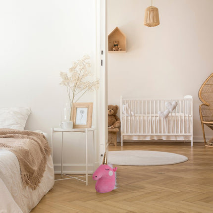 Butée de porte licorne rose