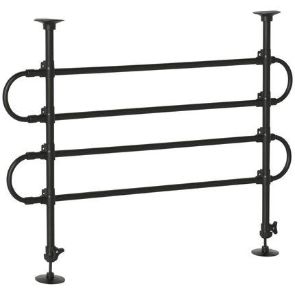 Universal Car Dog Guard with Two Telescopic Tubes, Height 60-105 cm, Black