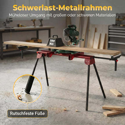 Universeller Gehrungssägeständer, klappbar, 150 kg Tragkraft