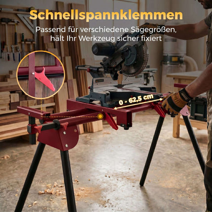 Universeller Gehrungssägeständer, klappbar, 150 kg Tragkraft