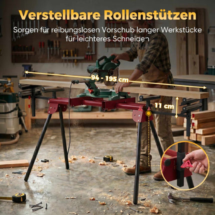 Universeller Gehrungssägeständer, klappbar, 150 kg Tragkraft