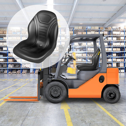Universal Tractor Seat, High Back Vinyl, Drain Hole