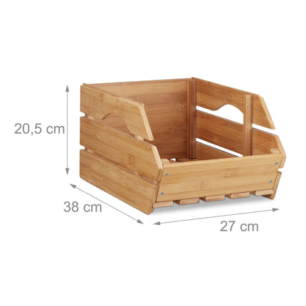 Universelle Stapelbox aus Bambus