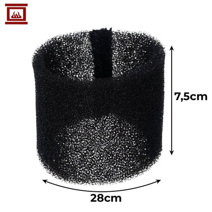 Filtre éponge pour aspirateur, 28 x 7,5 cm, polyuréthane