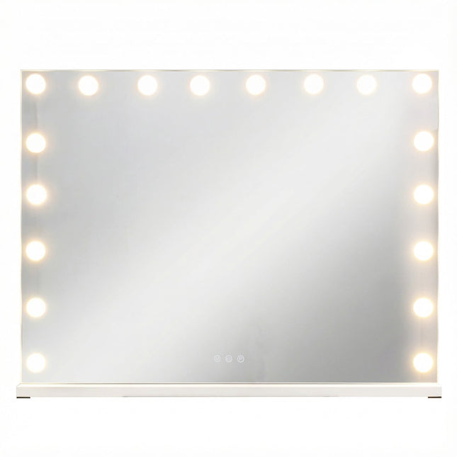 Miroir de courtoisie avec éclairage, 3 couleurs, luminosité réglable