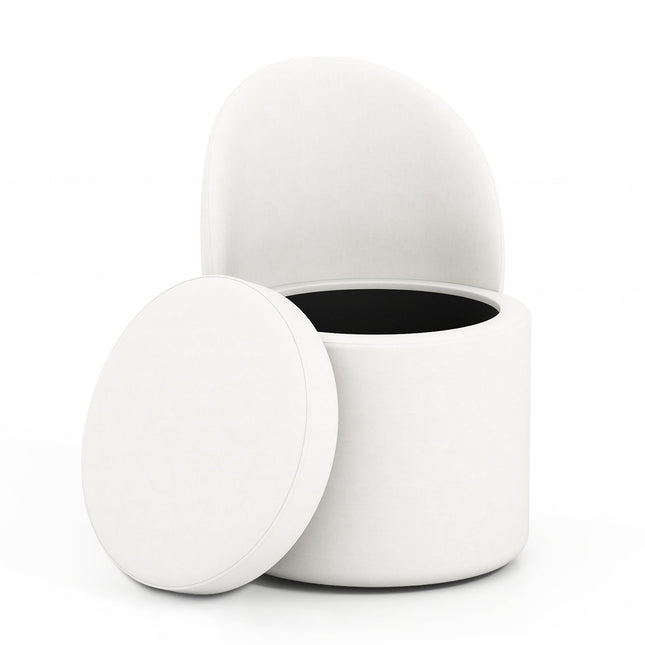 Toilettenhocker mit Rückenlehne, 38 l Stauraum-Ottomane