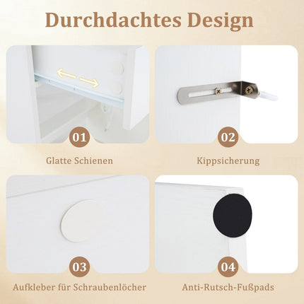 Coiffeuse avec éclairage LED réglable et miroir