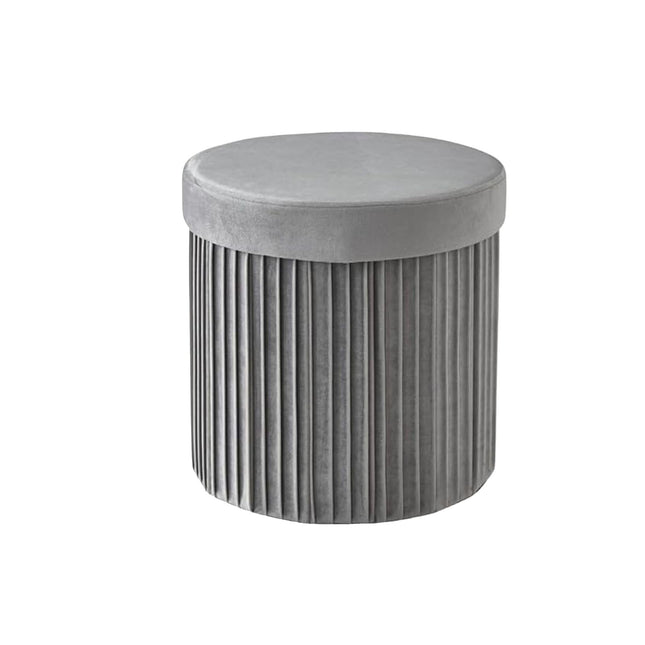 Tabouret de rangement en velours avec assise rembourrée et compartiment
