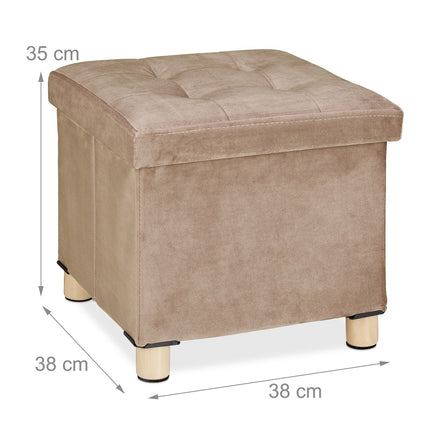 Tabouret en velours avec plateau