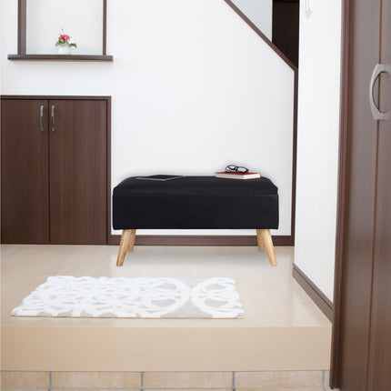 Banc de rangement en velours