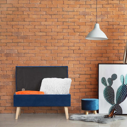 Banc de rangement en velours