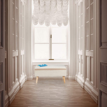 Banc de rangement en velours