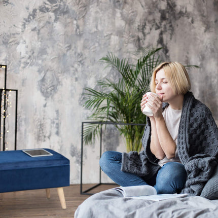 Banc de rangement en velours